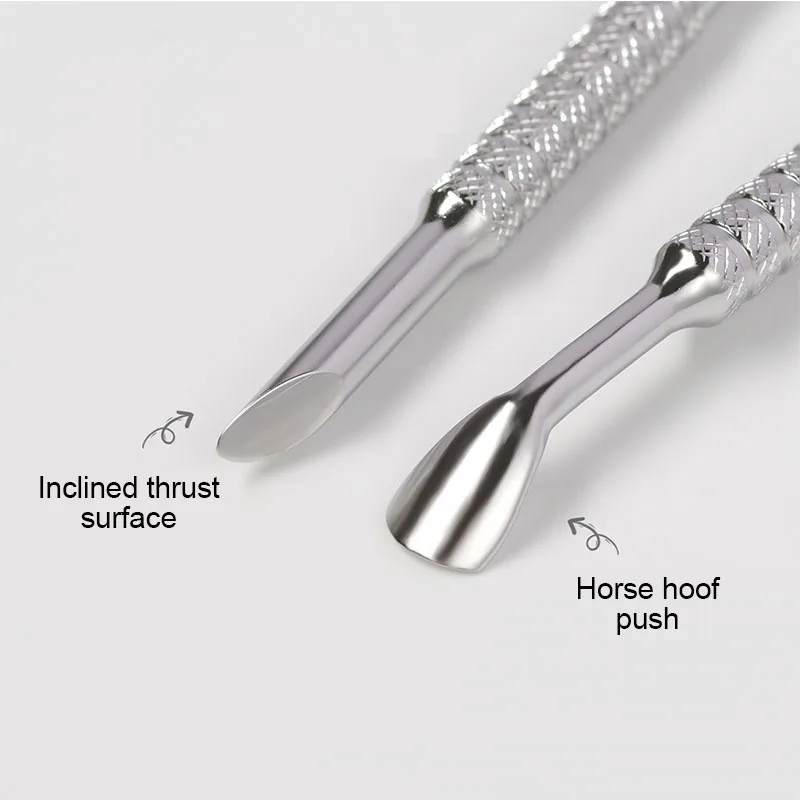 جديد 1 قطعة دفع إهاب الأظافر مانيكير ملعقة إعادة نمو البشرة إخراج مسمار أداة إزالة الجلد الميت العصي مانيكير SPT06 #4