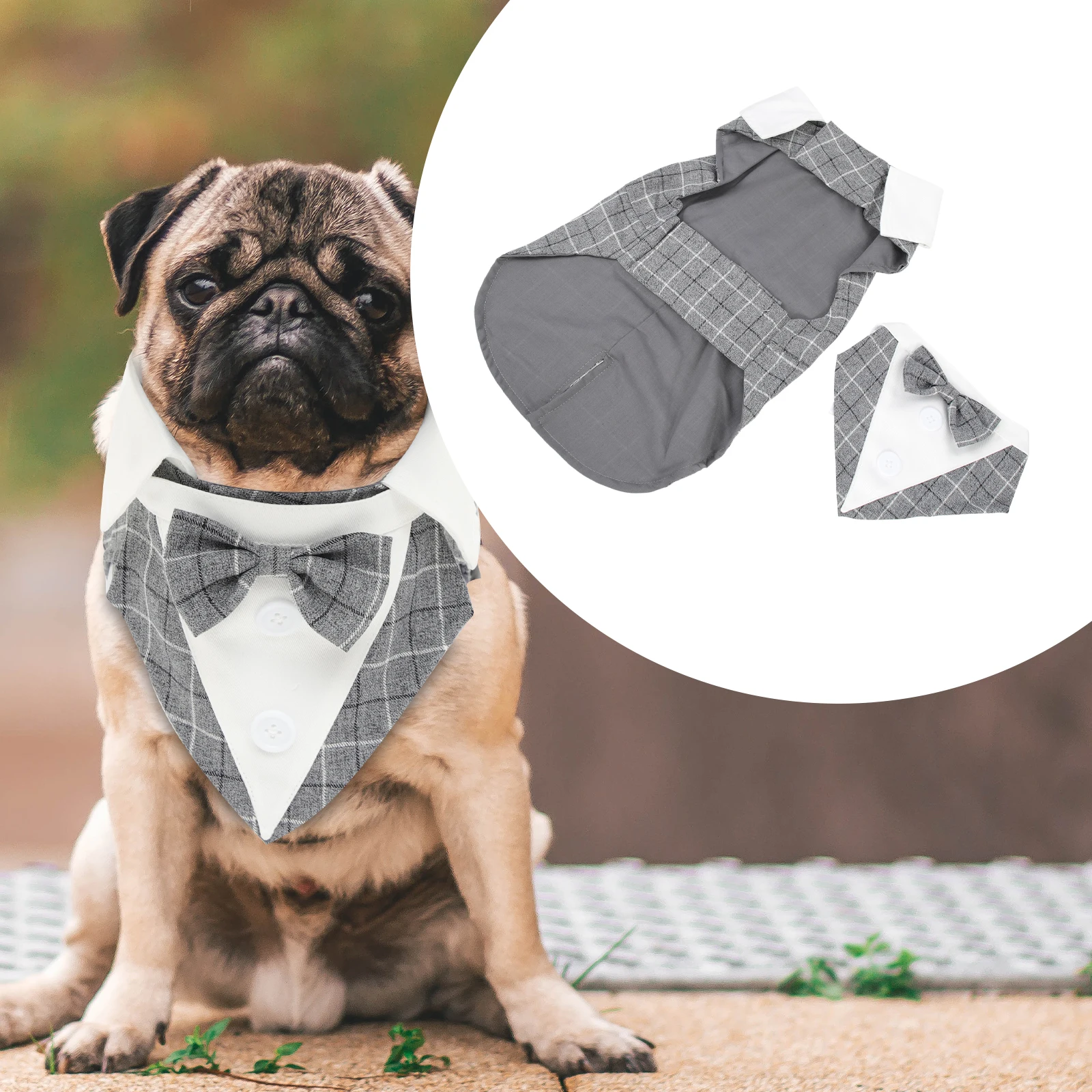 

Dog Tuxedo Ornament Pet Dress Suits Halloween Stylish Clothes Tutus for Small Dogs