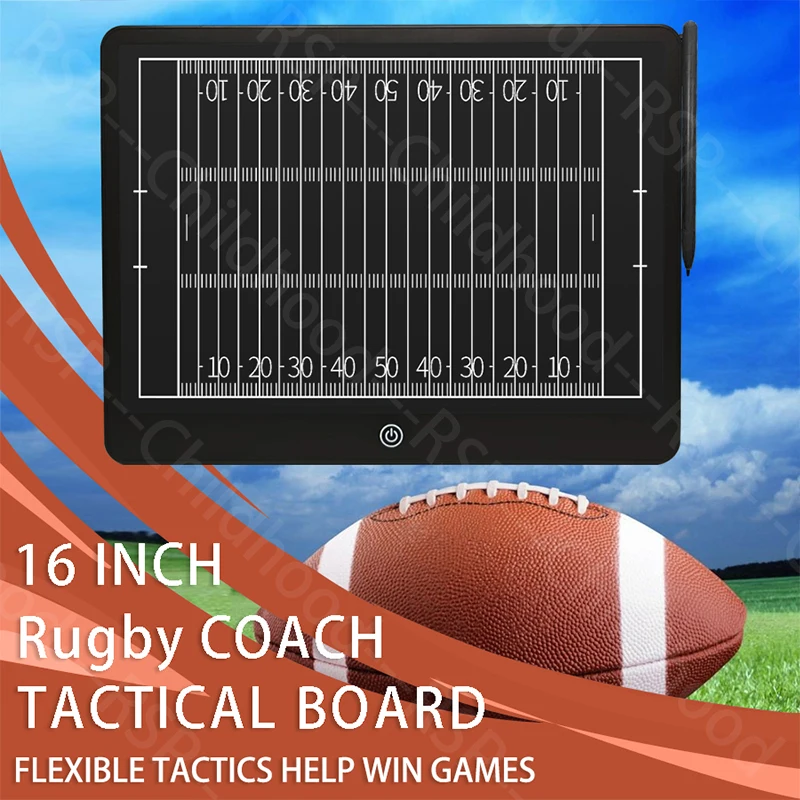 جهاز لوحي تكتيكي لتدريب كرة اليد الإلكترونية بشاشة LCD مقاس 16 بوصة للتدريب الرياضي ولوحة تحديد استراتيجية تدريب كرة القدم الأمريكية والرجبي