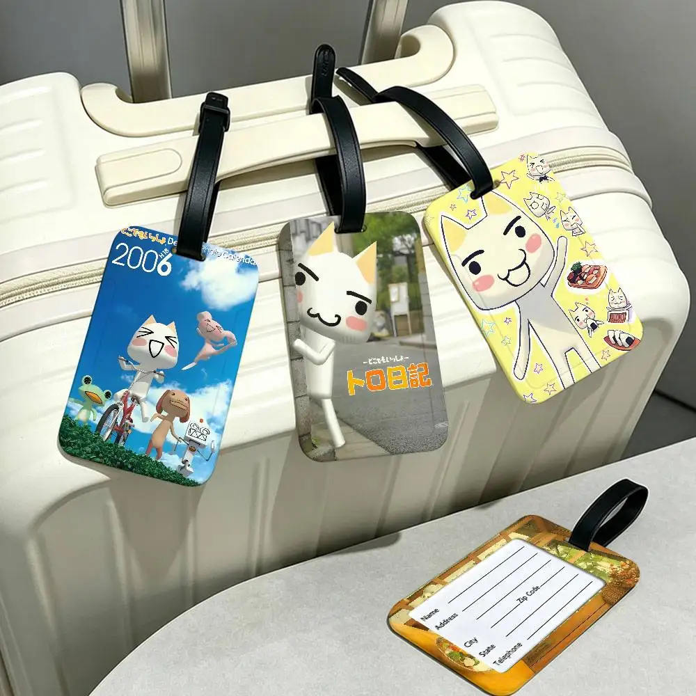I-Inoue-Toro Artistic-Creative PVC Luggage Tag With Information Card Anti lost Name Label For Suitcase Backpack Travel Accessory