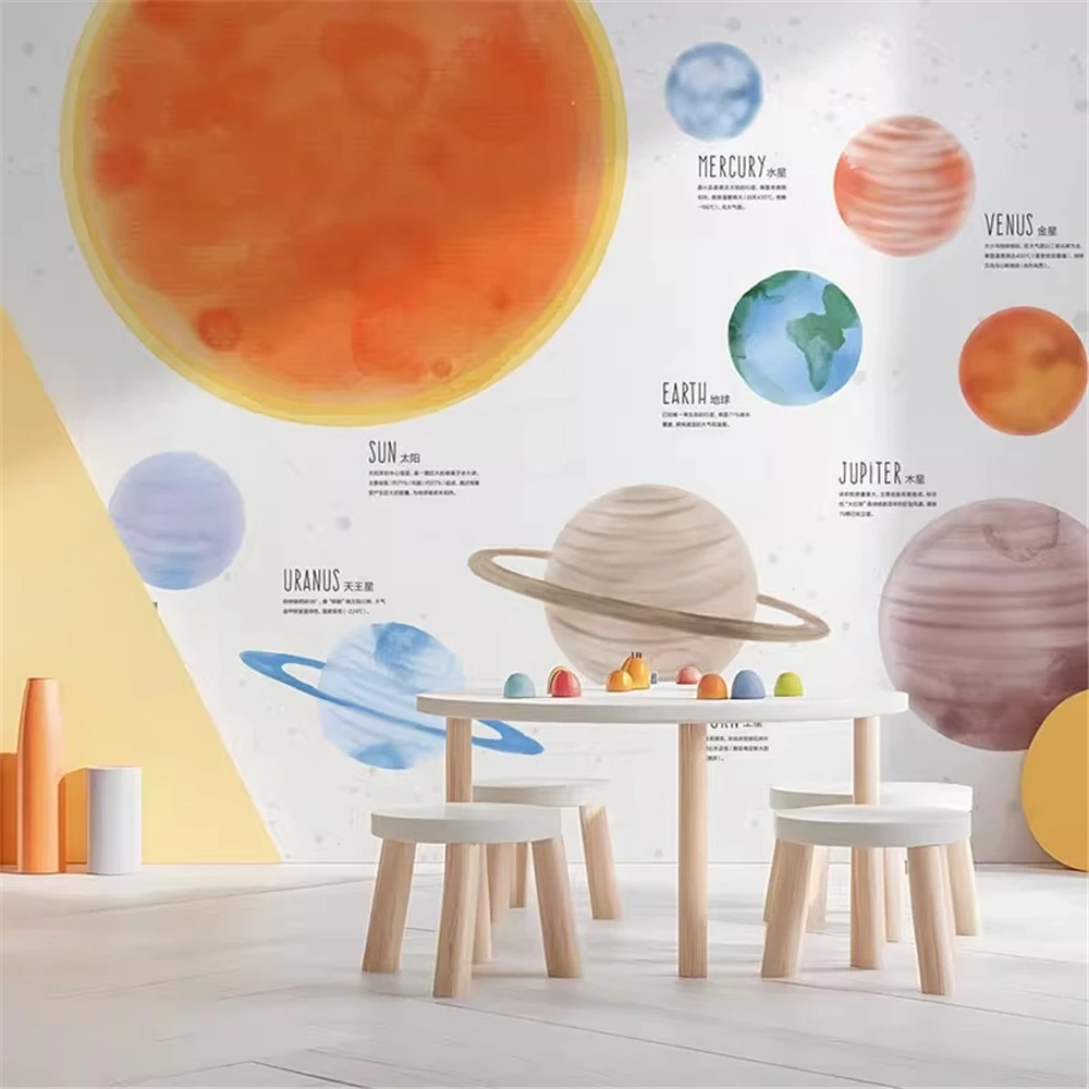 Custom papel parede 3d Cartoon cosmic sky wallpapers children's room bedroom mural wallpaper for living room wall paper for wall