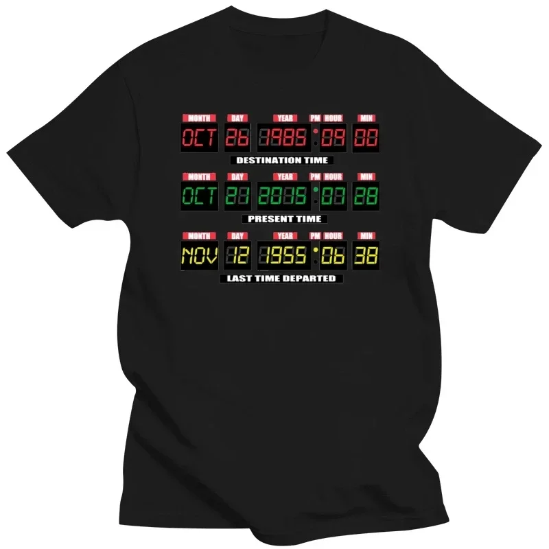 2024 summer tops Men shirts Back to the Future Panel Date tshirt Women t shirt