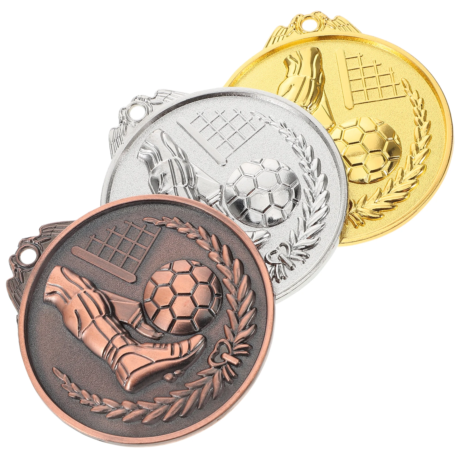 

3pcs Zinc Alloy Medals Gold Silver Bronze Awards for Adults Kids Sports Events Competition Prize Graduation Trophies