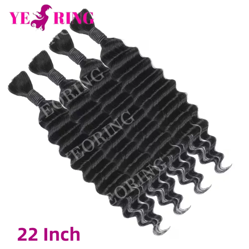 12A Capelli umani per trecce a onde profonde, 16-26 pollici, trecce boho, capelli umani per crochet, senza trama, extension per capelli umani, per donne