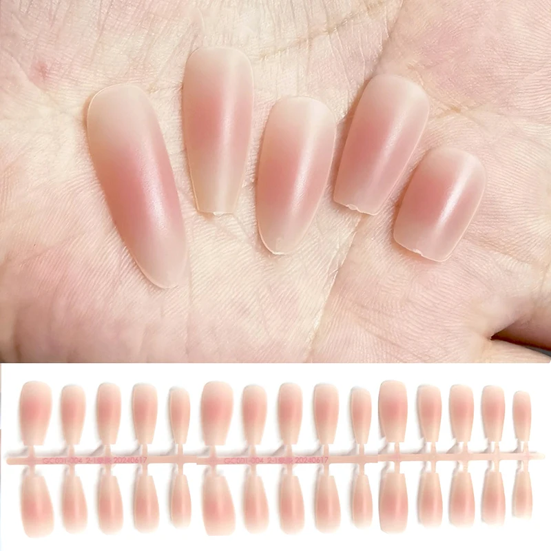30Pcs Wearable Press On Fake Nails Nail Tips Nails Art Extension Tools Blush Color Fake Nails Removable False Nails