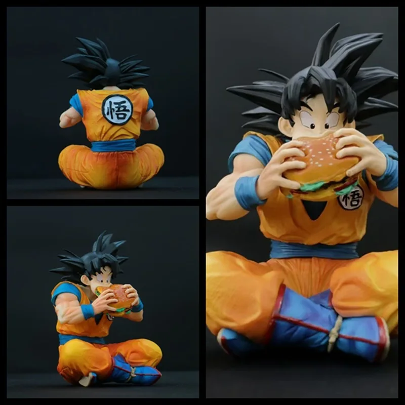 超サイヤ人バーガーゴク-q-バージョン座りフィギュアデスクトップオーナメント箱入りモデルおもちゃコレクタブル装飾ギフトアニメ愛好家の子供向け