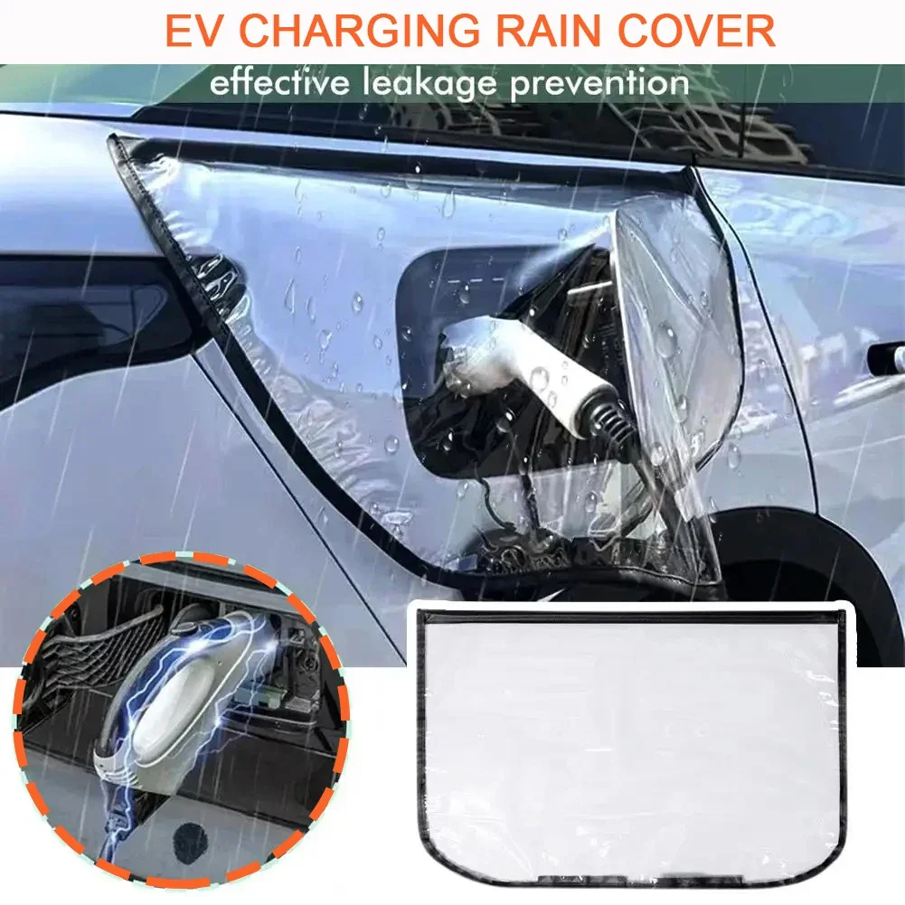 

Rain Cover For Charging Gun Charging Gun Protective Cover Transparent Magnetic EV Charger Port Protector Waterproof Outdoor