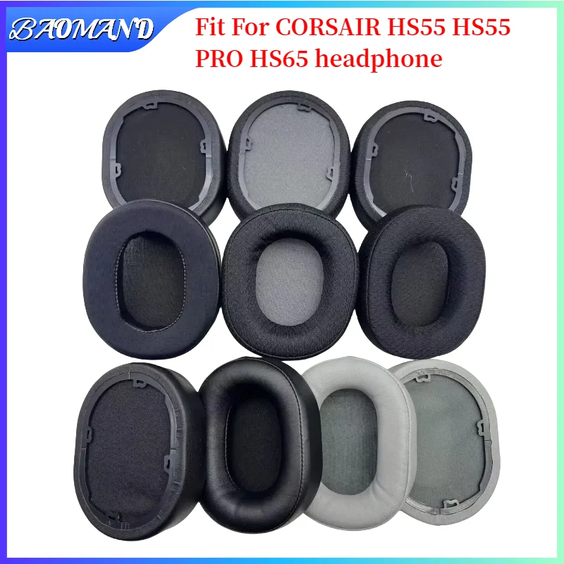 

BAOMAND Replacement Earpads Cushion For CORSAIR HS55 HS55 PRO HS65 Headphones Memory Sponge Sleeves Cover Case Repair Parts