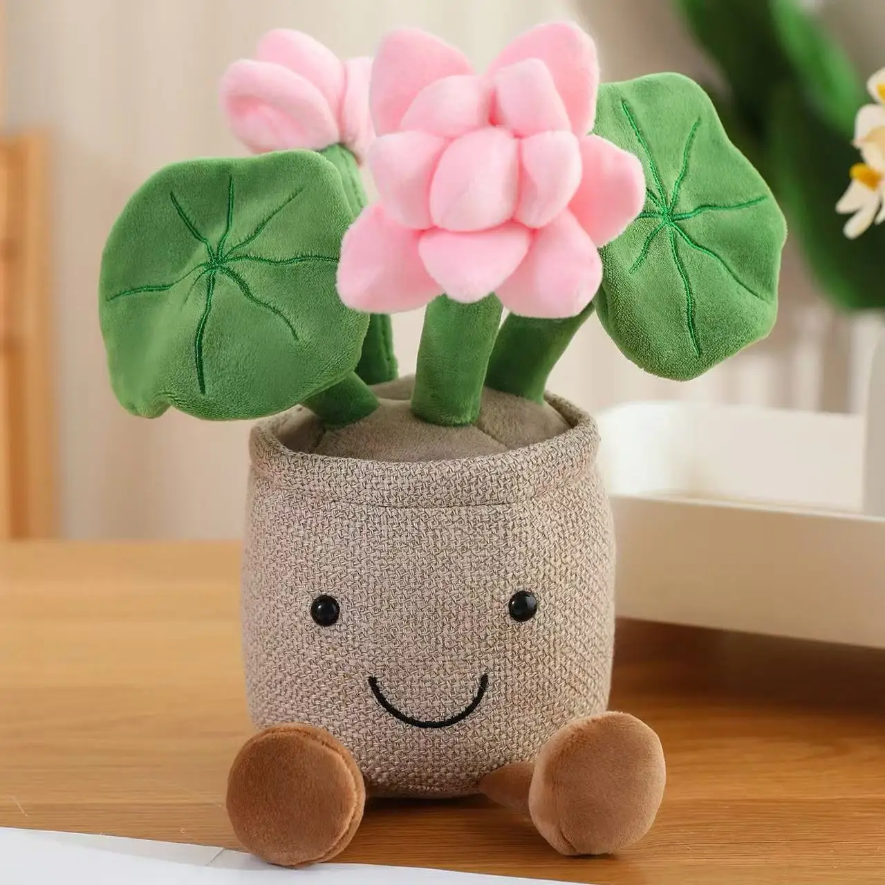 

Новейшая плюшевая игрушка в горшке с лотосом Miniso, фигурка куклы, мультяшная аниме, милая подушка, украшение для дома, подарочная кукла