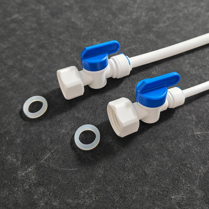 1-5 PCS 1/2 Inch Female Thread to 1/4 3/8 Quick Connect Ball Valve With Leakproof Seal Ring Push Fit Shut Off Switch RO Valve