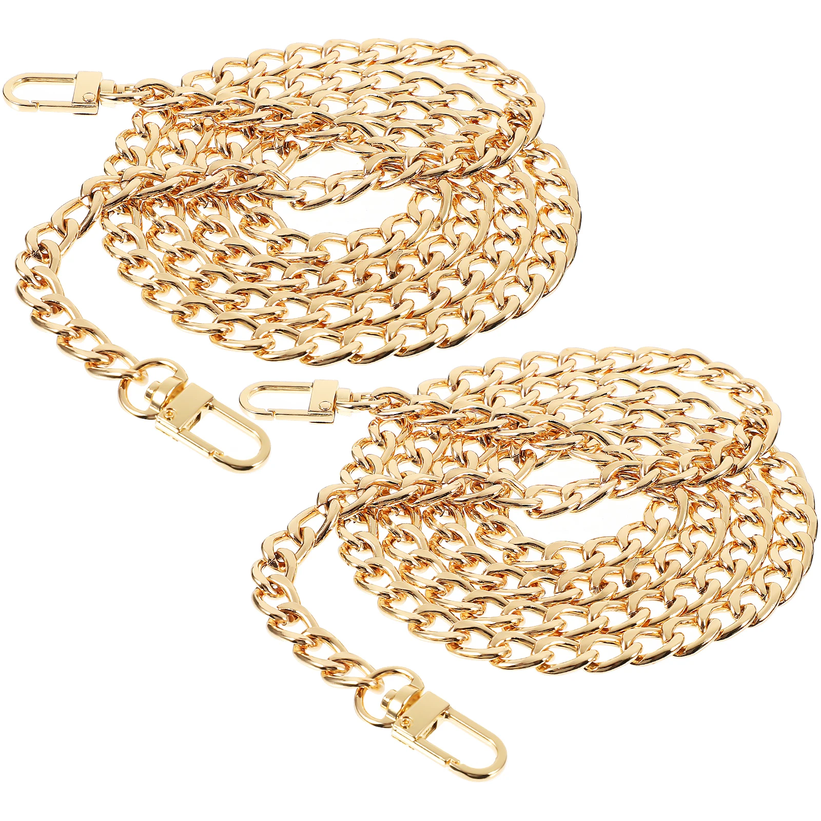 2pcs Golden For Bag Extender Straps Metal Purse Chain Crossbody Strap Shoulder Bag Chain Handbag Purse Accessories