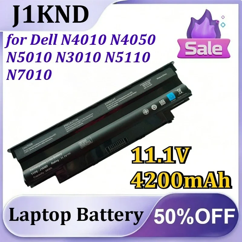 [NEW] J1KND 11.1V 4200mAh for Dell N4010 N4050 N5010 N3010 N5110 N7010 Notebook Li‑ion Laptop Battery