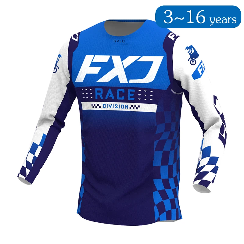 

Children's off-road motorcycle jersey Motocross shirt Boys Girls 3 4 5 6 7 8 9 10 11 12 13 14 15 16 years old mx bmx Enduro Kid