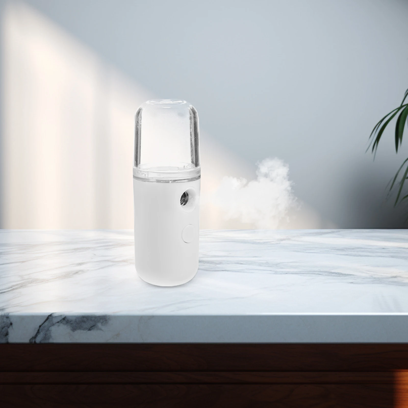 

1pc Ultrasonic Humidifier For Home Office Car Air Moisturizer Skin Softener Aromatherapy Diffuser Silent Easy Clean White