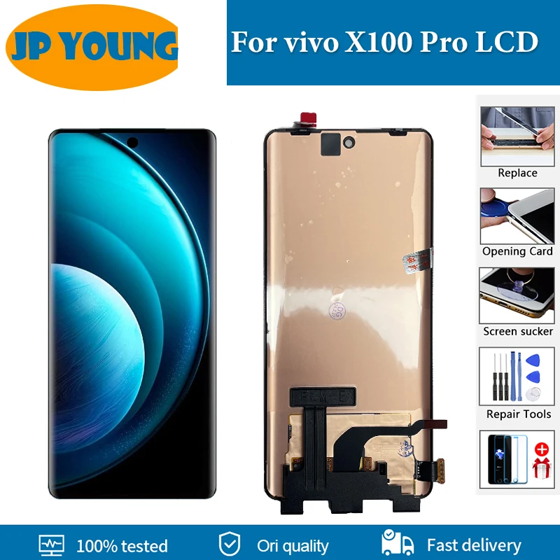 6.78\'\' Original AMOLED For vivo X100 Pro LCD Display Touch Screen Digitizer Assembly For vivo X100Pro V2324A LCD Replacement