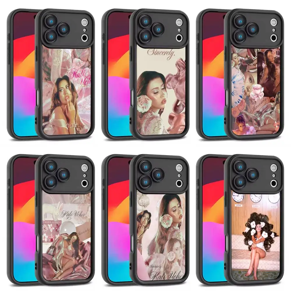 

K-Kali Uchis Sincerely Phone Case For iPhone 17,16,15,14,13,12,Pro,Max,Plus,E,SE4,Air,Mini Black Full Coverage TPU
