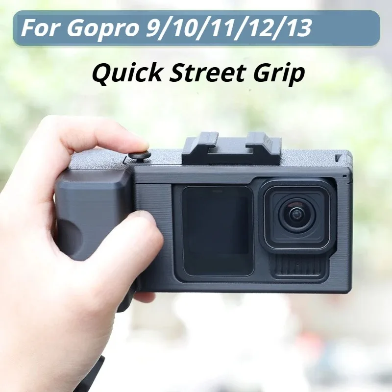 For GoPro Hero 9/10/11/12/13 StreetGrip Vlog Holder Photo Handle Sports Camera Quick Release Grip Holder GOPRO Shoot Accessories