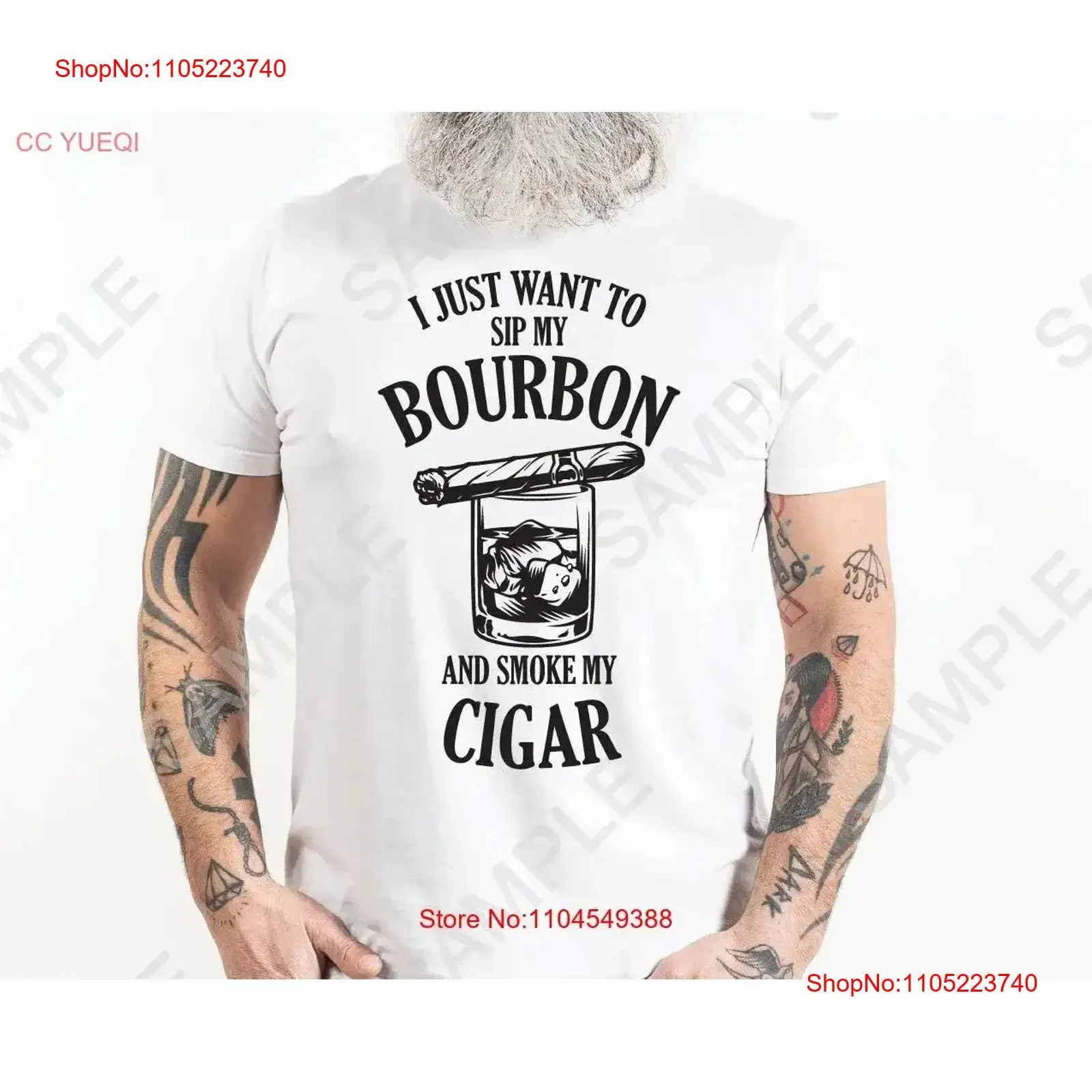 

Мужская футболка I Just Want To Sip My Bourbon and Smoke Cigar, идеально подходящая для него, винтажная, мягкая, модная, уличная одежда для дома