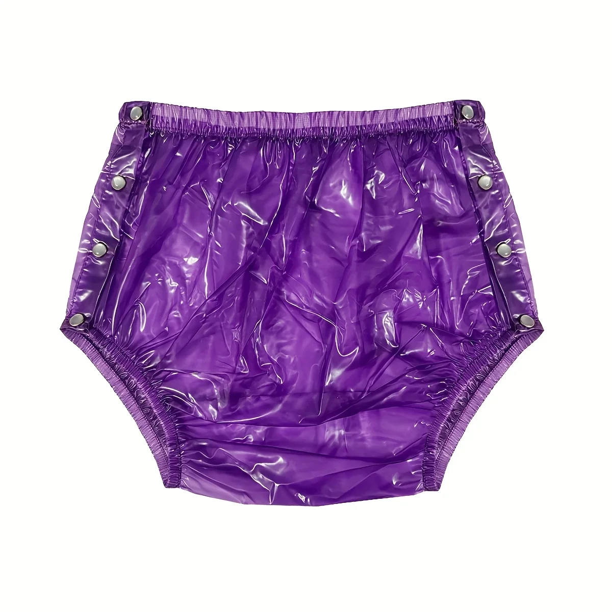 1PC Adult Plastic Diaper Cover Made of PVC Features 8 Pairs of Buttons That Can Be Fully Opened And Is Reusable L-5XL