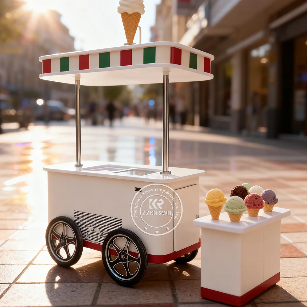 

Wholesale Ice Cream Cart Food Cart Street Food Vending Carts Outdoor Food Cart Street Food Kiosk Cart Mobile Cart Kiosk