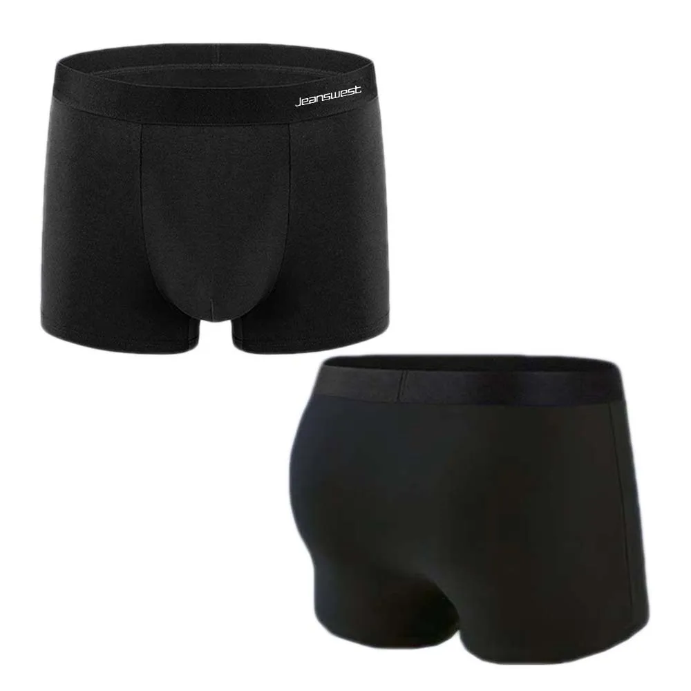 2/4 Stück Herren-Unterhosen, Weiche Textur, Einfarbige Männer-Unterwäsche, Atmungsaktive Boxershorts für Männer – Detail 11