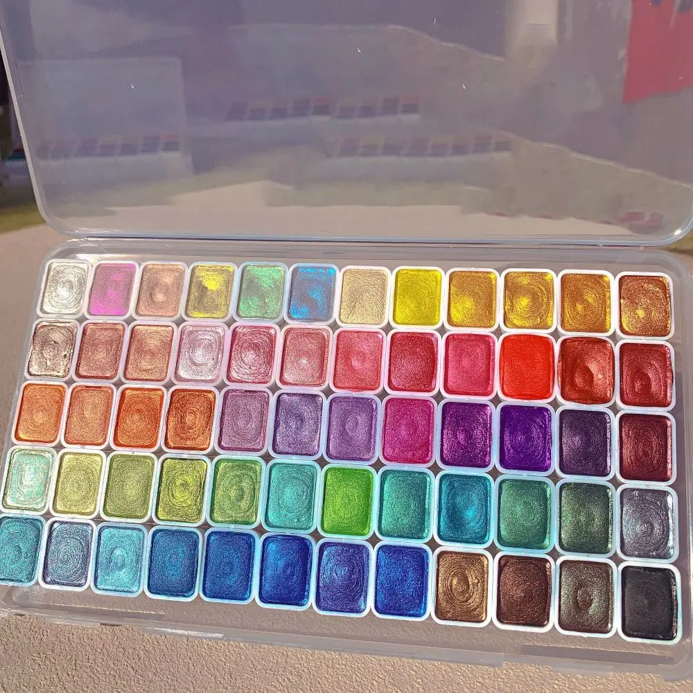 Ensemble de pigments de peinture à l'aquarelle, 20/24/60 couleurs, décoration florale, résistance à la lumière, pigment d'aquarelle solide nacré brillant
