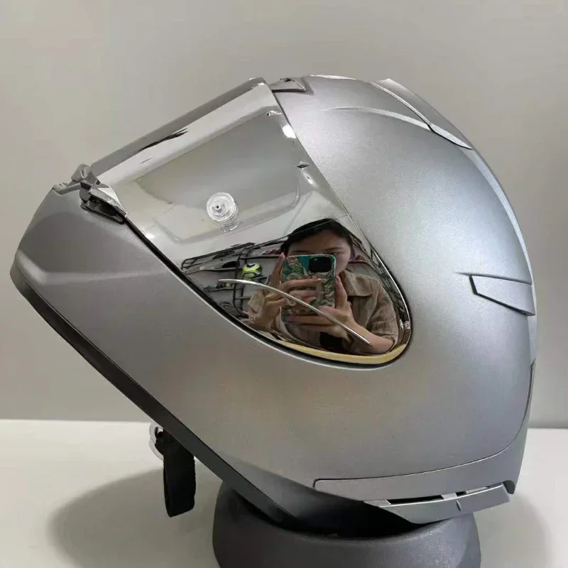 Motorcycle Full Face Helmet SHOEI X-14 Helmet X-SPIRIT III X-Fourteen Matte Silver Helmet Sports Racing Helmet