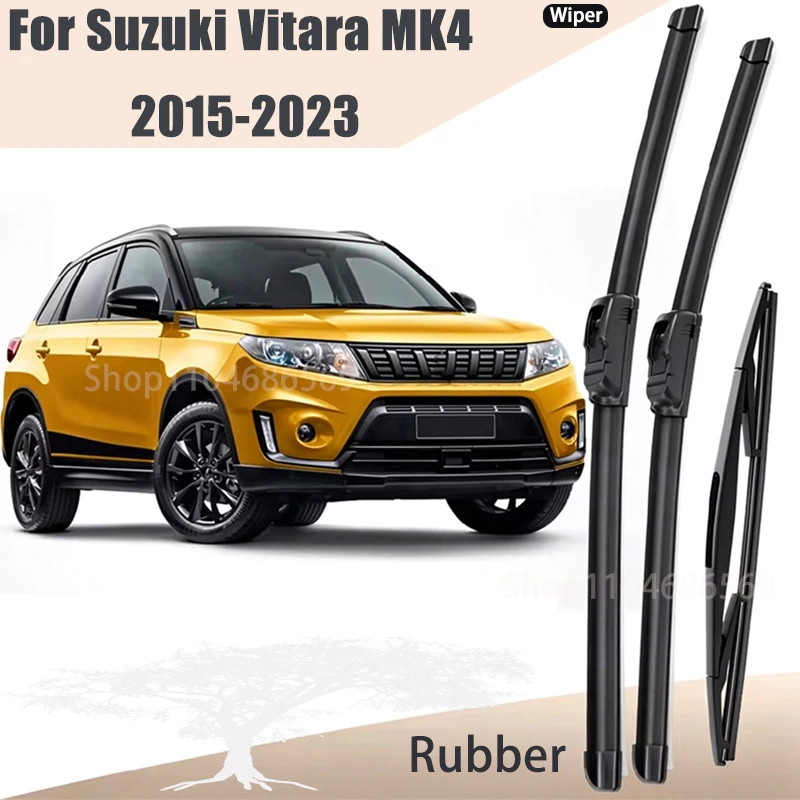 3Pcs Wiper Front & Rear Wiper Blades Set For Suzuki Vitara MK4 2015-2023 Windshield Windscreen Car Rain Brush 24"+16"+10"