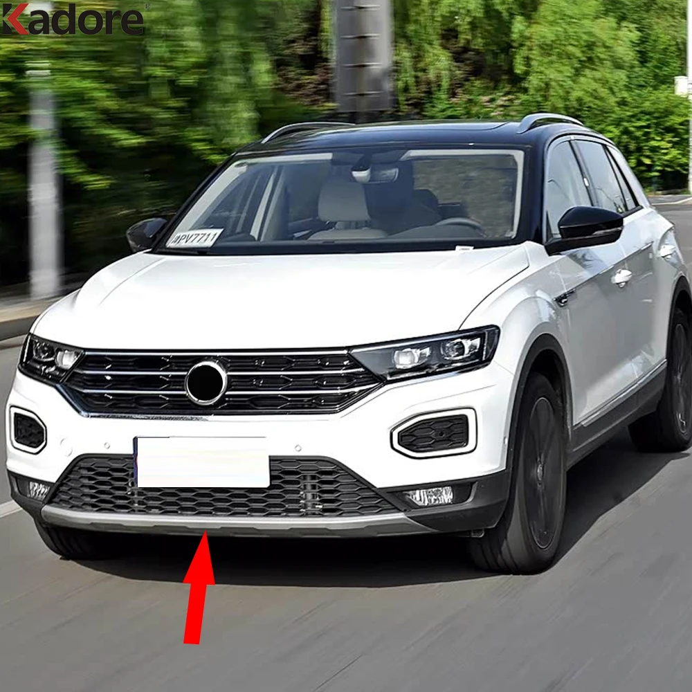 For Volkswagen VW T-Roc TROC 2017 2018 2019 Stainless Steel Front Bottom Bumper Cover Trim Molding Garnish Strip Car Accessories