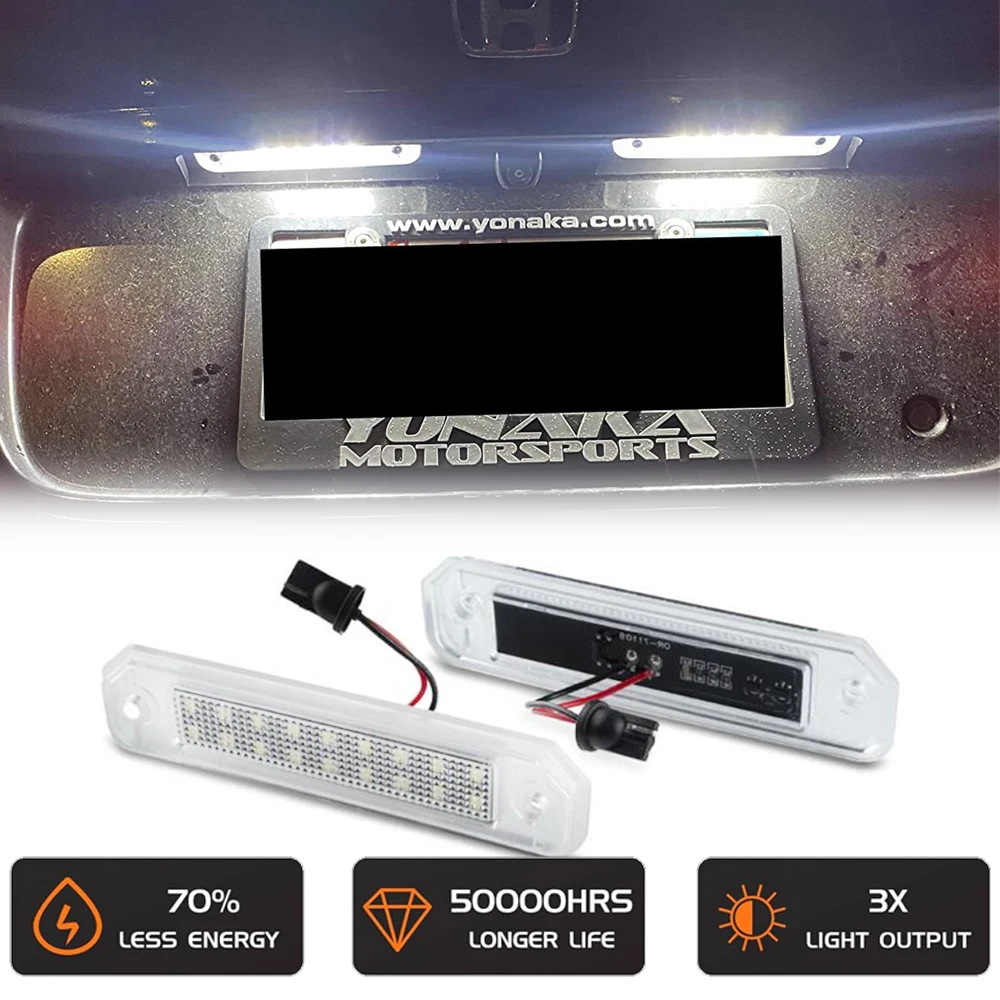 

Free Error LED Tail License Number Plate Reflector Light for Honda Civic Sedan Civic Hatchback Del Sol 2-Door 1993-1997 Integra