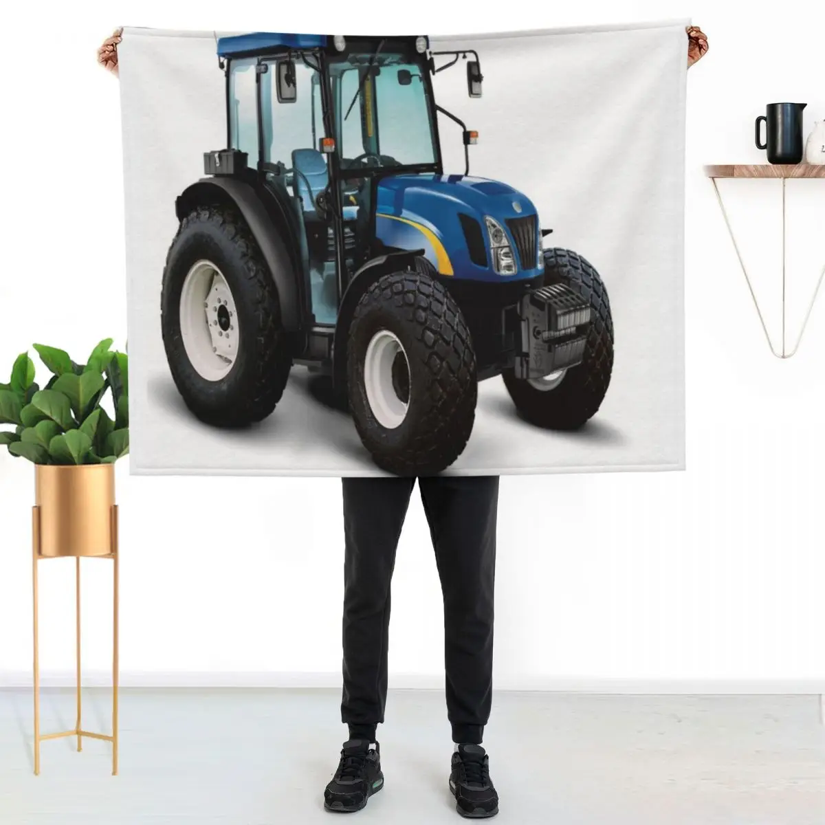 Tractor Throw Blanket Sofa Throw Soft Plush Plaid Sofa christmas decoration Bed Blankets For Sofas Blankets