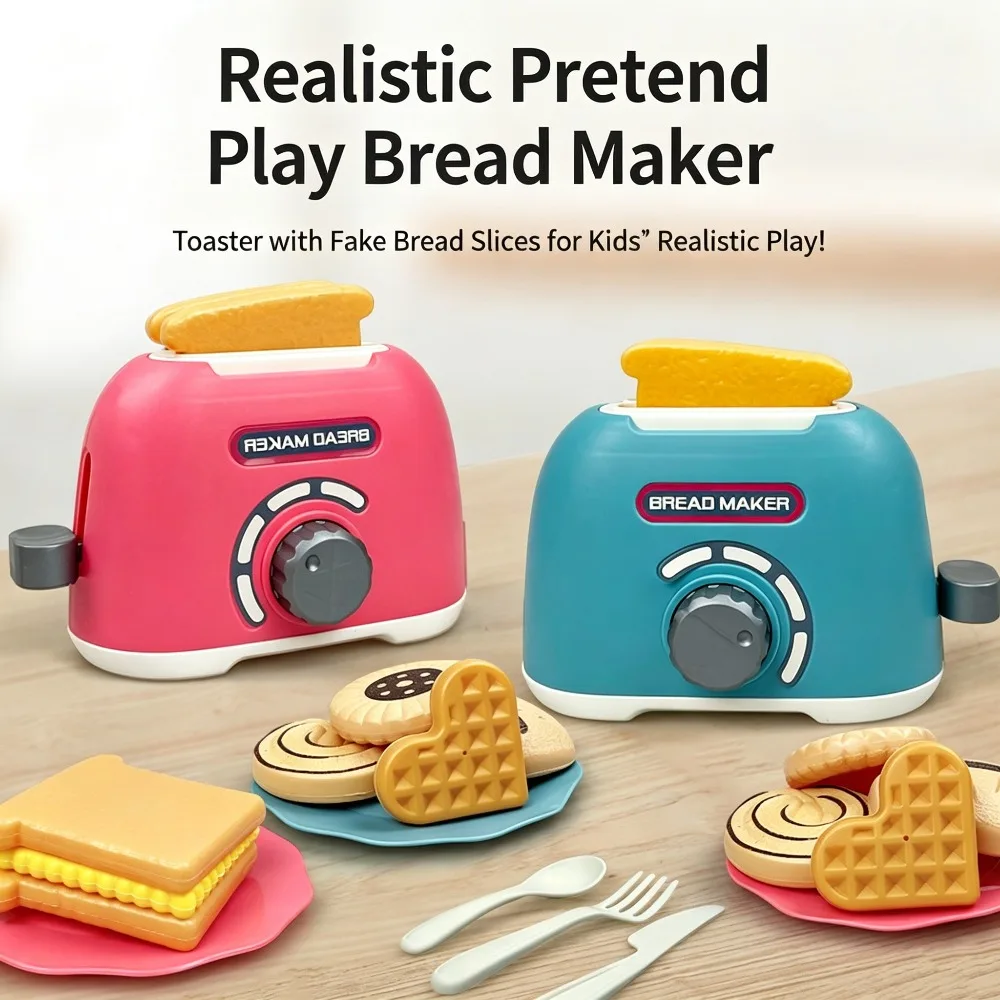 Kids Pretend Play Pop Up Toaster, Toy Bread Maker Toy, Random Color and Style, Back-to-school Season