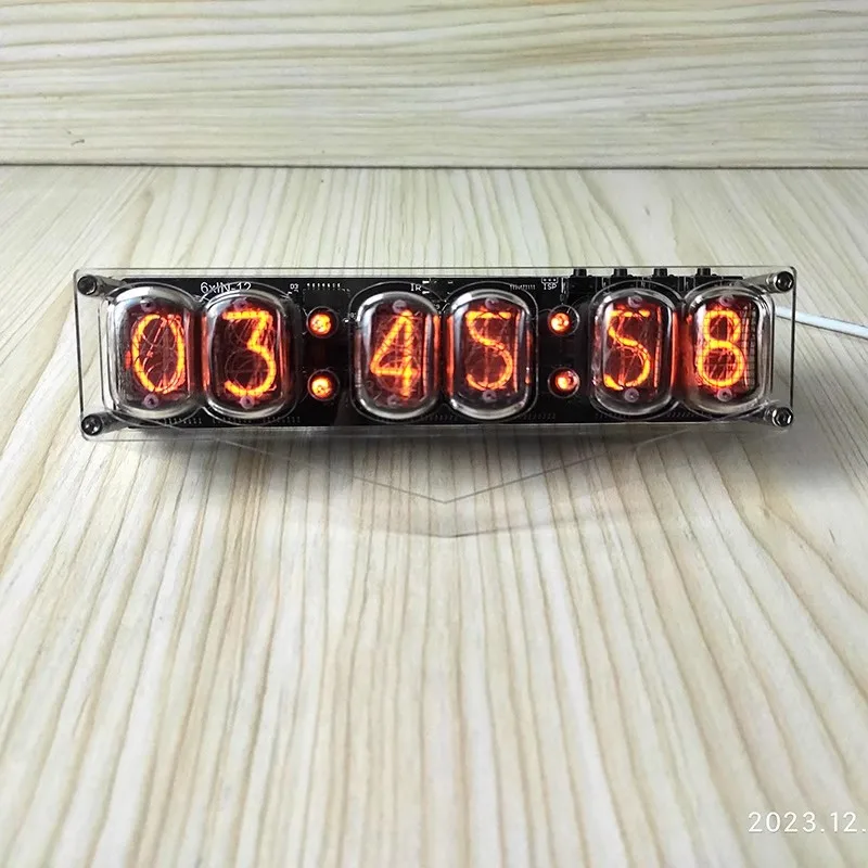 6-Digital IN-12 Nixie Clock Creative Handmade Clock IN12 Nixie Clock