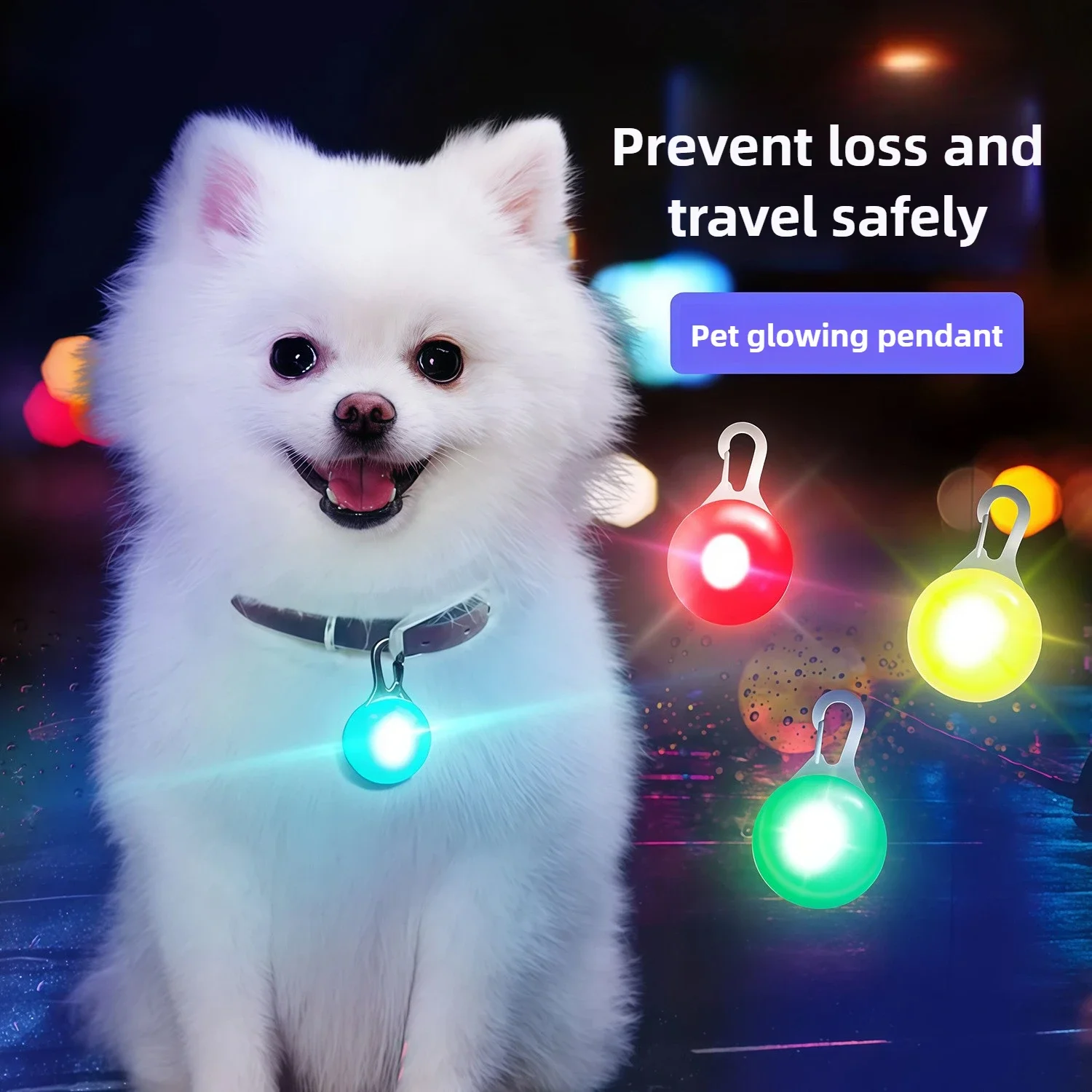 

LED Collar Pendant Dog Cat Collar Pet Leads Glow Accessories Bright Necklace Luminous Collar Night Safety Decoration Dogs Tag