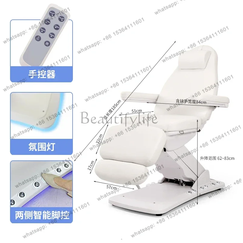 Electric beauty bed, special lifting medical beauty bed for beauty salons, micro-plastic eyelash tattoo embroidery bed
