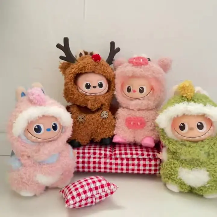 

Heart Code LABUBU Doll Clothes 4.0 New 4th Gen Outfit Cloud-Fleece Deer Pig Design With Matching Shoes Cute Autumn/Winter Dress