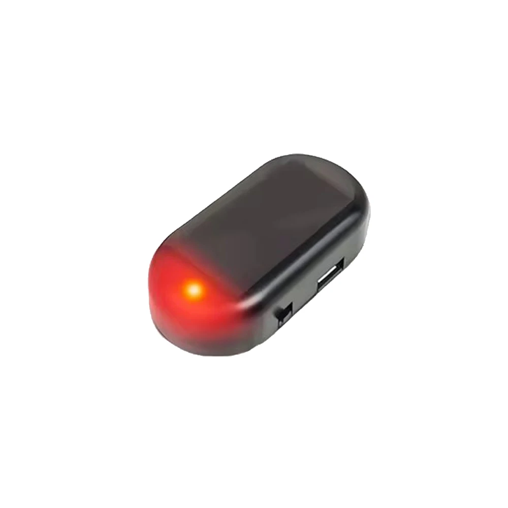 1/2pcs Car Fake Security Light Solar Powered Simulated Dummy Alarm Wireless Warning Anti-Theft Caution Lamp LED Flashing Lights