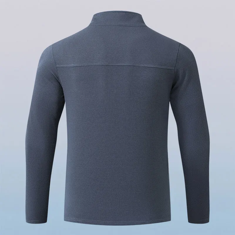 Male Running Long Sleeve T-shirt Autumn Half zippered Compression Gym Sportswear Breathable Jogging Training Running Long Shirts