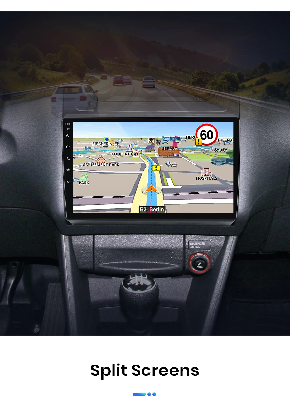 Junsun Autoradio für VW Volkswagen Caddy 2005-2015 mit CarPlay, Android Auto, FM, RDS, DSP, BT, GPS-Navigation, Lenkradfernbedienung, HD IPS Touchscreen, Plug & Play Multimedia-Player, Freisprechfunktion, Original-Autostil-Haupteinheit – Detail 20