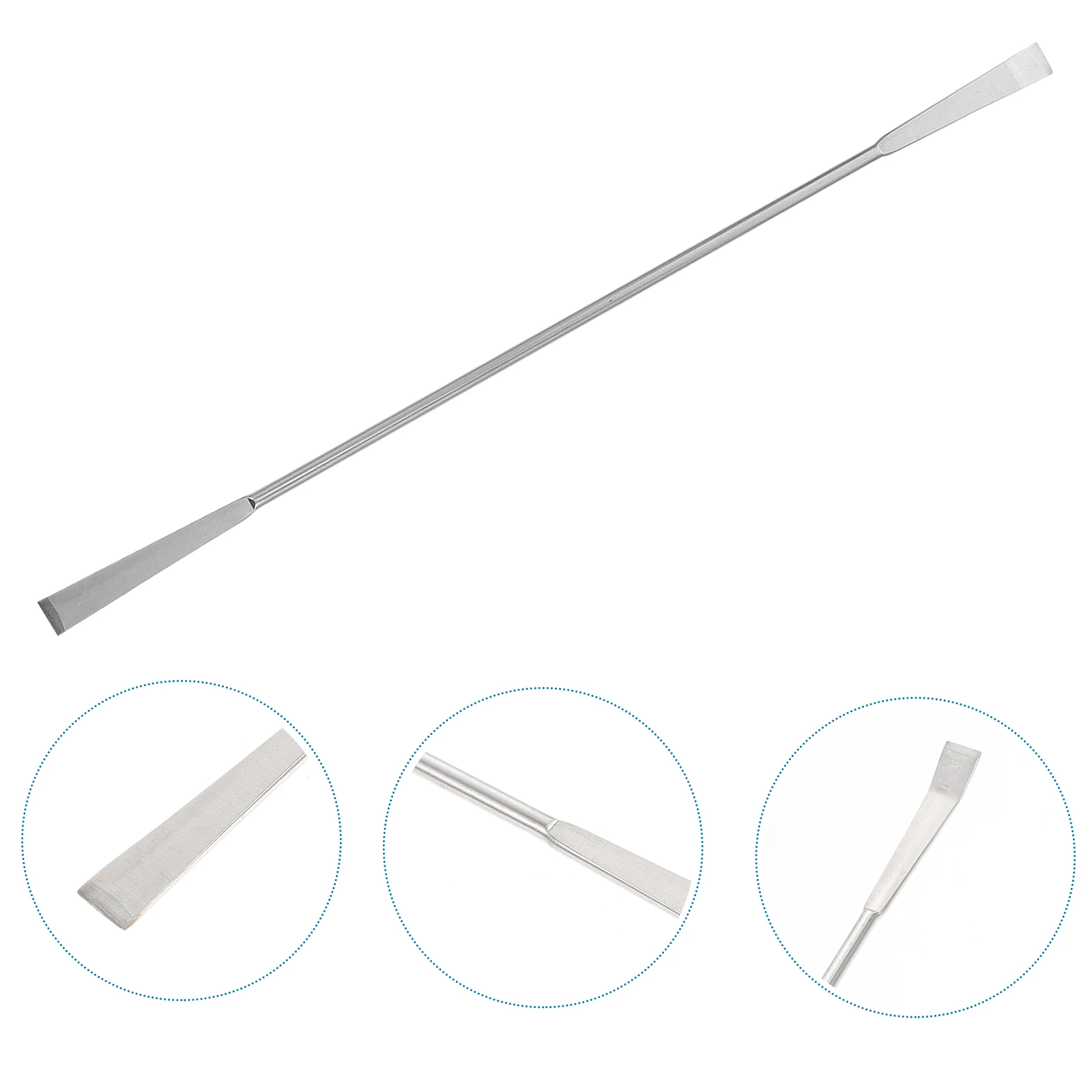 20 سنتيمتر الفولاذ المقاوم للصدأ ملعقة مزدوجة نهاية مكشطة لمختبر المنزل مطعم استخدام مغرفة اختيار ملعقة صغيرة معدات التدريس