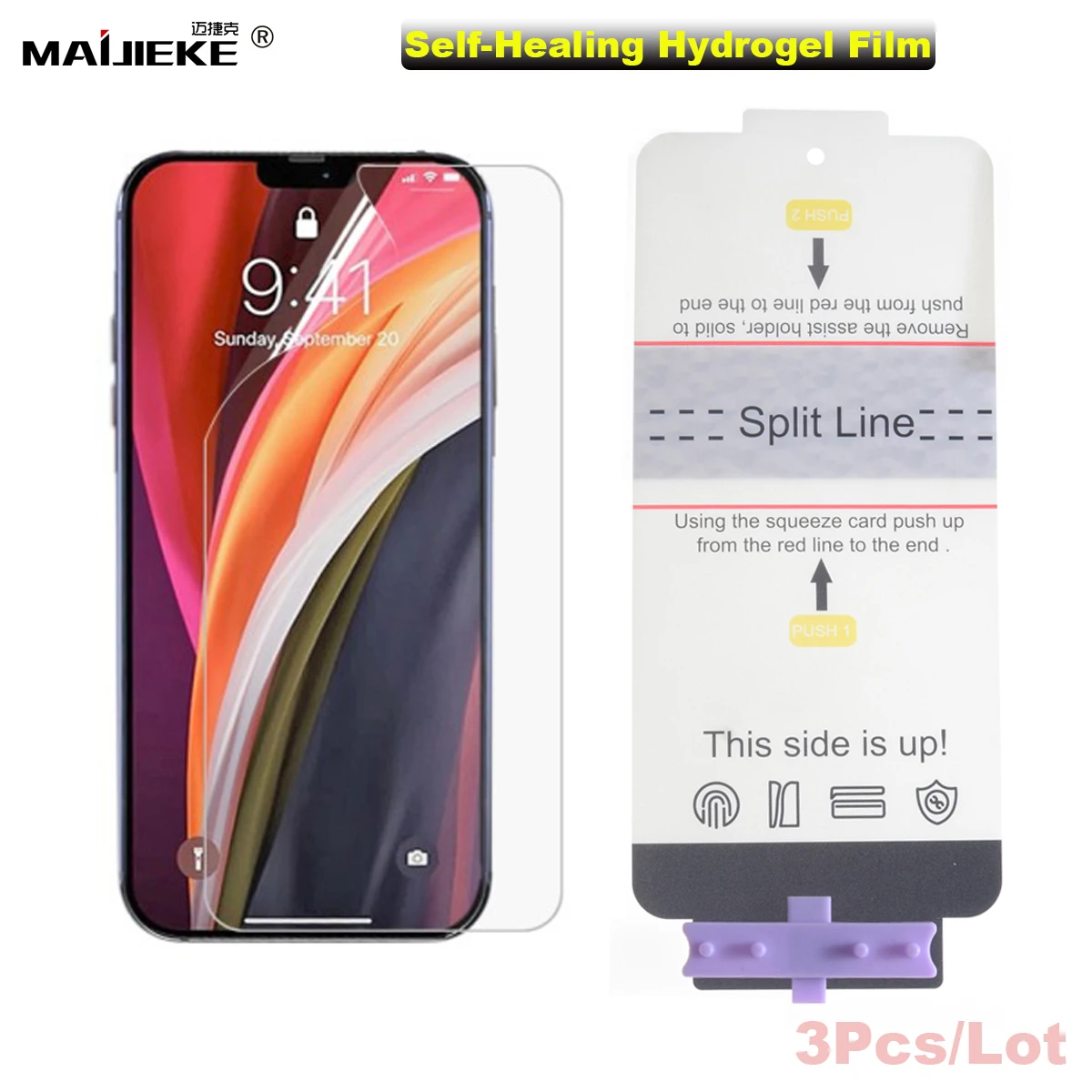 MAIJIEKE 3PCS Soft TPU Screen Protector For LG V60 V50 ThinQ G8 G9 Velvet Front Hydrogel Gel Film Case Friendly+Fix Tools