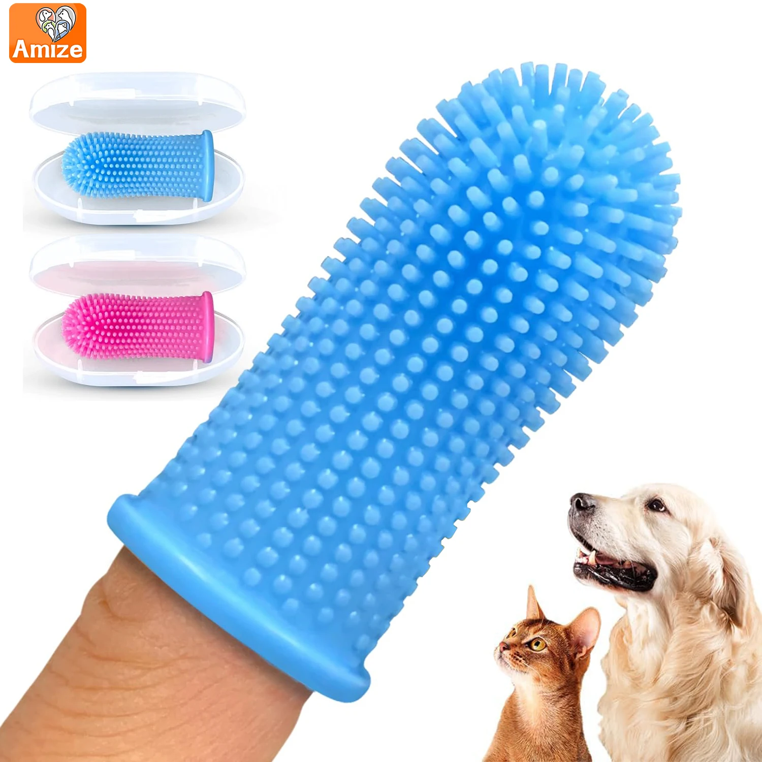 

360º Finger Toothbrush Super Soft Pet Finger Toothbrush Brush Bad Breath Tartar Teeth Care Tool Dog Cat Cleaning Dog toothbrush