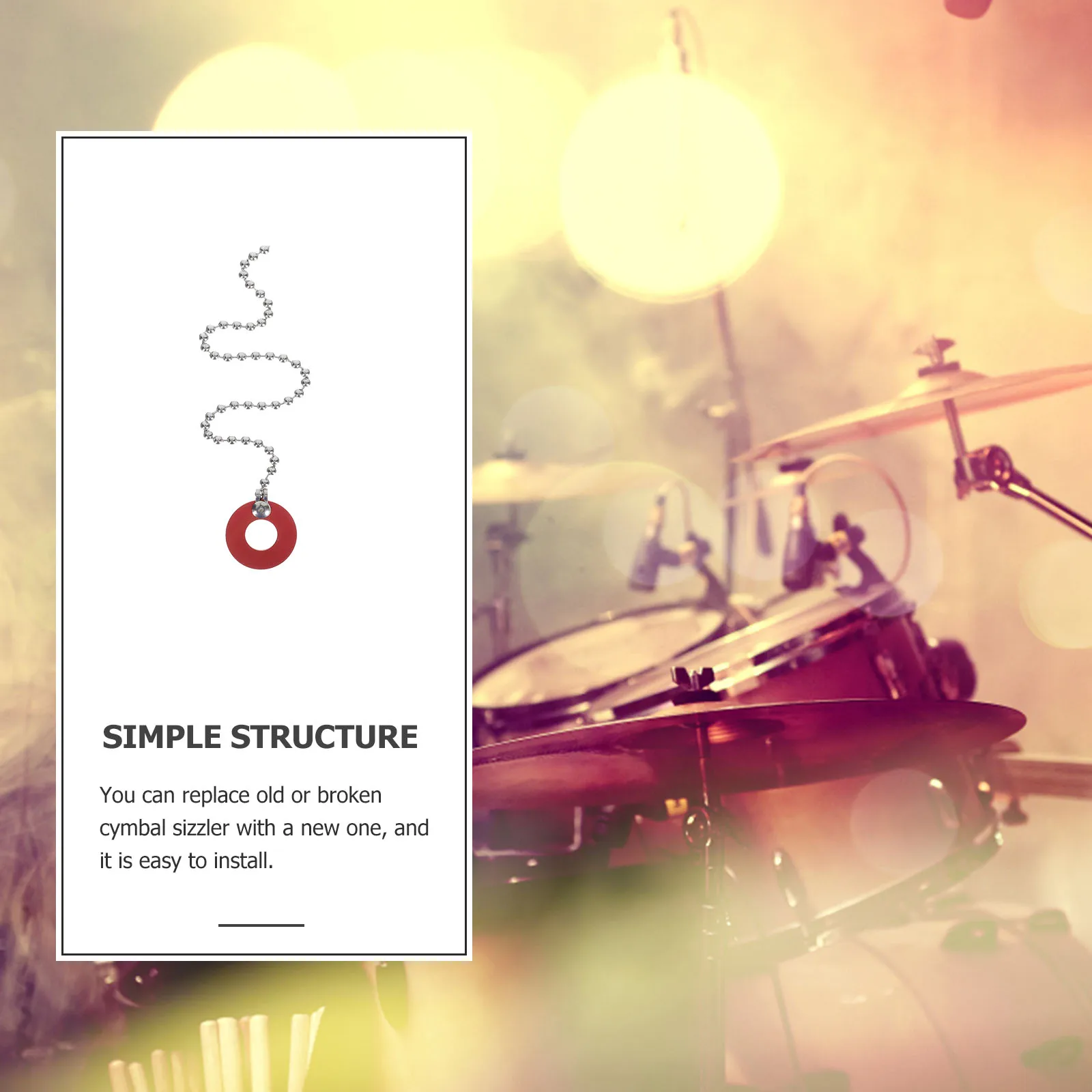 

Aluminum Alloy Cymbal Replacement Chain For Drum Kit Ride Crash Effect Cymbal Extension Sound Adjustment Rattler Chain