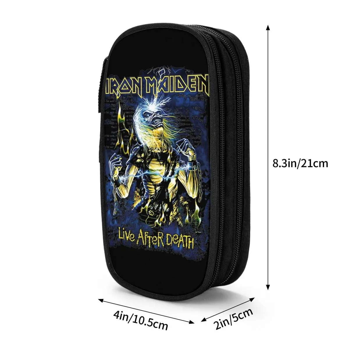 Imagem -06 - Estojo de Lápis Ironmaiden Rap Fun Heavy Metal Rock Pen Box Bolsas Estudantis Grande Capacidade Lápis de Zíper Escolar