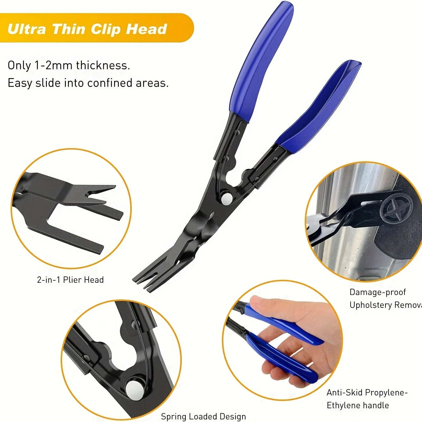 19-teiliges Trim-Entfernungswerkzeug-Set und Clip-Zange, Polsterentferner, Nylon-Set zum Entfernen von Autopaneelen mit tragbarer Aufbewahrungstasche – Detail 4