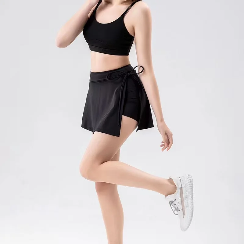 Sport-Yoga-Rock, Badminton-Tennisrock, schnelltrocknender Rock, schnell trocknender Rock mit seitlichem Schlitz, Trägerrock, Hosenrock, Oberbekleidung, Kleidung, Hose – Detail 9