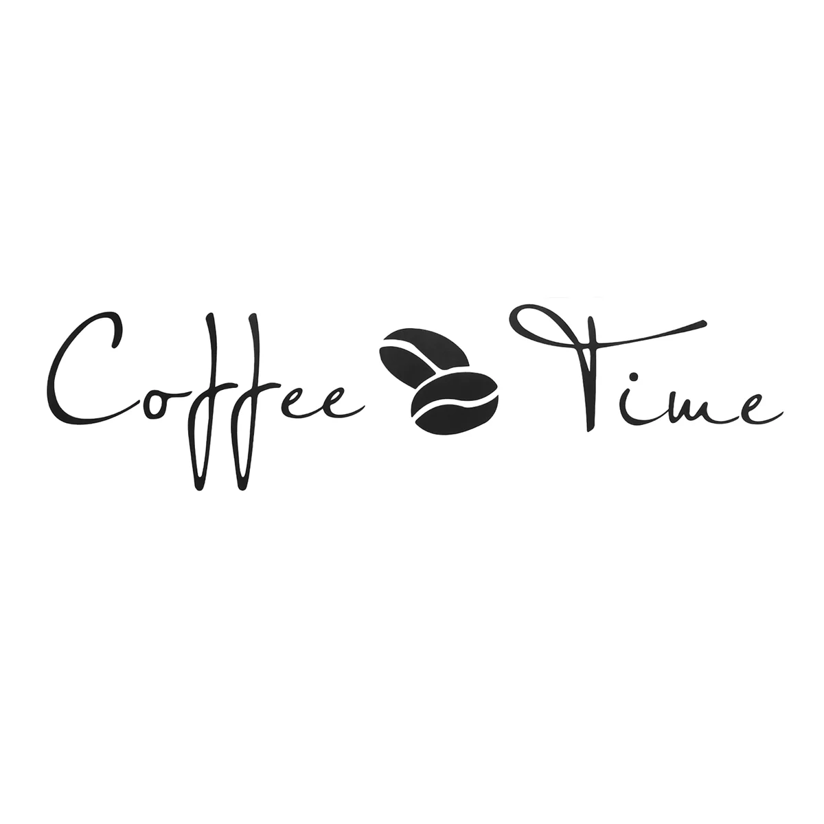 Sticker Removable Wall PVC Sticker Decals Decor Art Bedroom Design Mural Quotes for Window Glass Door Black - Coffee time