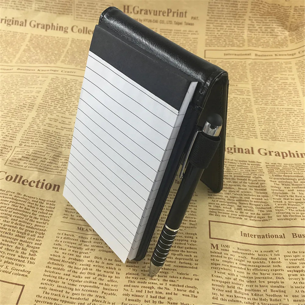 A7 PU Leather Small Notebook Pocket Planner Daily Memos Mini Note Book Pen Refills Business School Office Work Notepad Wholesale