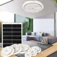 Solar Ceiling Light Home Bedroom Remote Control Ceiling Lamp Balcony Living Room Solar Powered LED Outdoor Decorative Lighting