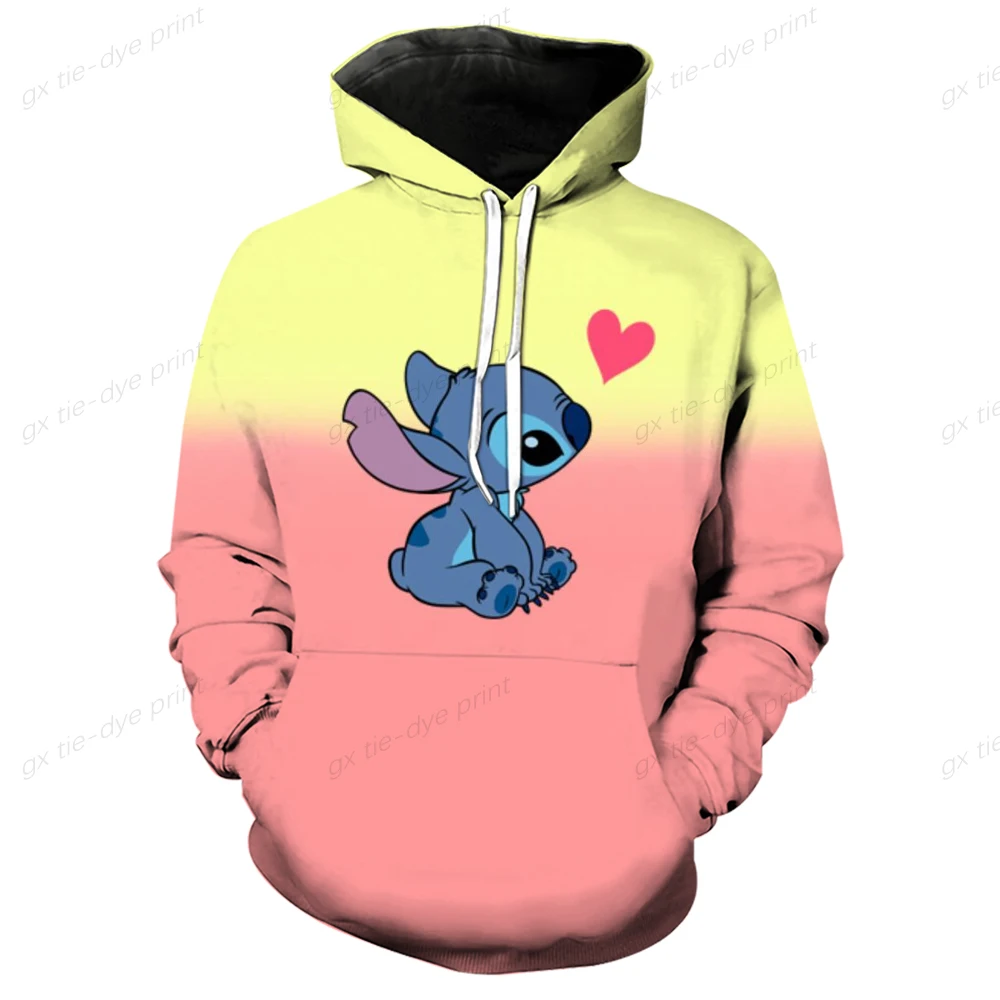 Disney Stitch Cartoon Co-branded Sweatshirt Los Casual Nationale Mode Shirt Hiphop Stijl Trend 2024 Herfst Nieuwe Stijl